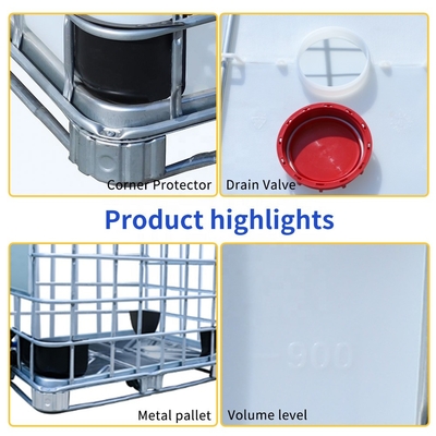 ISO9001 τετραγωνικές HDPE IBC χημικές δεξαμενές 1.2*1*1.5m αποθήκευσης