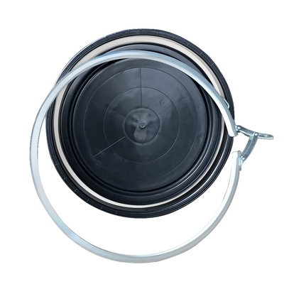 160L HDPE μπλε πλαστικά χημικά εμπορευματοκιβώτια τυμπάνων με το δαχτυλίδι στεφανών σιδήρου