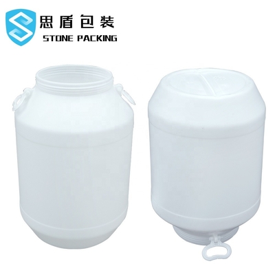 Άσπρο HDPE 100% χημικό 60l πλαστικό βαρέλι με την κάλυψη