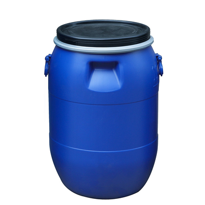 Στρογγυλή πλαστική HDPE 100% 120l μπλε χημική ανοικτή κορυφή βαρελιών
