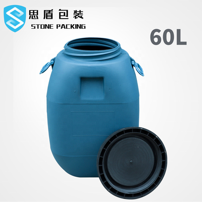 HDPE 100% 60L μπλε HDPE τύμπανο πλαστικών εμπορευματοκιβωτίων με το καπάκι