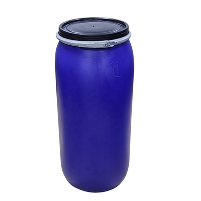 125L χημικό πλαστικό HDPE ανοικτό τοπ τύμπανο με το δαχτυλίδι στεφανών σιδήρου 80 βαθμός