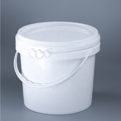 Dia 222mm άσπρα 5l χημικά στρογγυλά πλαστικά εμπορευματοκιβώτια 360g PP