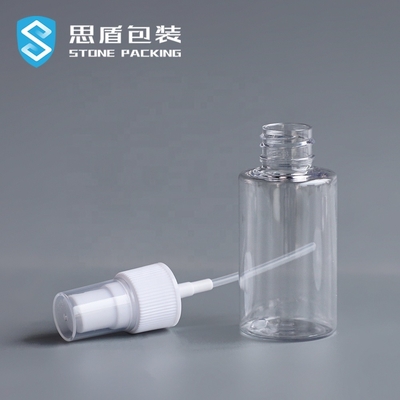 Ανακυκλώσιμο 40ml μπουκάλι 73*34mm ψεκασμού της PET οινοπνεύματος διαφανές