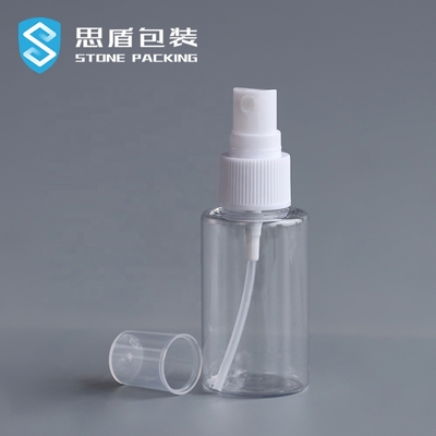 Ανακυκλώσιμο 40ml μπουκάλι 73*34mm ψεκασμού της PET οινοπνεύματος διαφανές