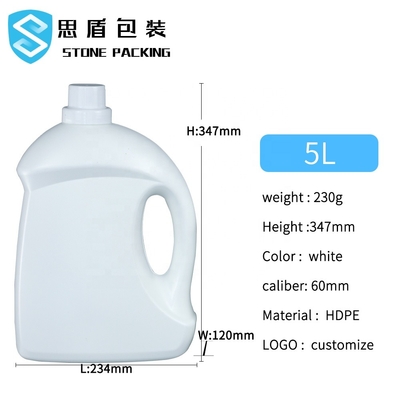 HDPE κεφαλής κοχλίου 60mm κενά καθαριστικά μπουκάλια 2kg 5kg πλυντηρίων