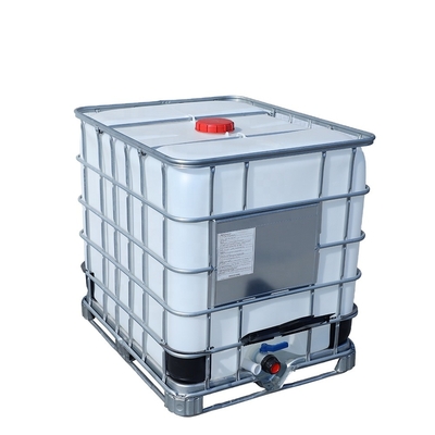 HDPE χημική τετραγωνική δεξαμενή 1000 Ltr βάρος 56kg μετάλλων απόβαρων