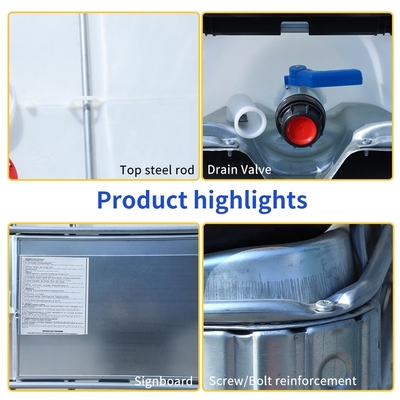 SIDUN χημικό εμπορευματοκιβώτιο 1200x1000mm Tote 1000 λίτρου