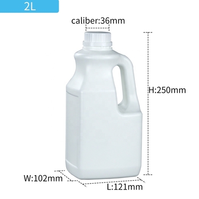 HDPE ODM 2L cOem πλαστικό μπουκάλι για τα χημικά προϊόντα 121*102*150mm